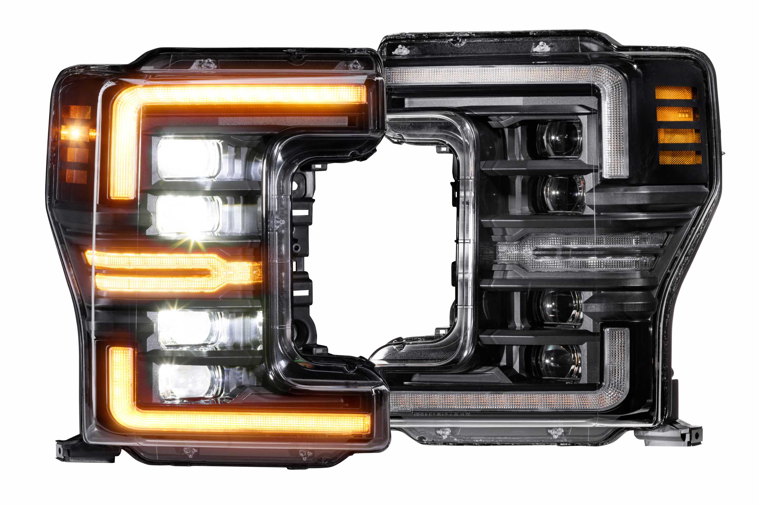 Ford Super Duty (2017-2019): XB LED Headlights (Gen 2) (Amber DRL)