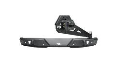 Rugged Ridge 11540.39 - 18-22 Jeep Wrangler (JL) Rubicon/Spt 2dr HD Rear Bumper w/Swing Out Tire Carrier - Blk