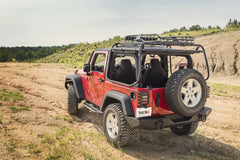 Rugged Ridge 11546.20 - XHD Rear Bumper Textured Black 07-18 Jeep Wrangler