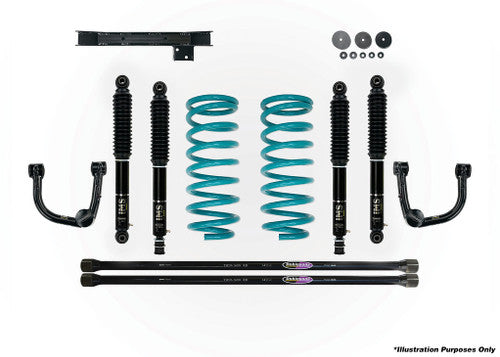 Dobinsons IMS 1.5-2.5 inch Lift Kit for Landcruiser 100 Series (98-07 Diesel Models) - Black/Teal