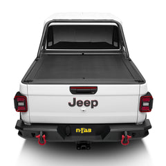 Rugged Ridge 13550.35 - 20-22 Jeep Gladiator w/Trail Rail Sys Armis Tonneau Cover w/Max Track - Tex. Blk