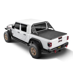 Rugged Ridge 13550.35 - 20-22 Jeep Gladiator w/Trail Rail Sys Armis Tonneau Cover w/Max Track - Tex. Blk