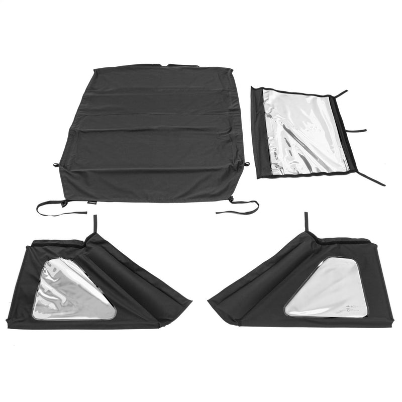 Rugged Ridge 13863.35 - 2018+ Jeep Wrangler JLU 4 Dr Black Diamond Stitch Cloth Voyager Top (Tinted)