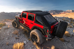 Rugged Ridge 13863.35 - 2018+ Jeep Wrangler JLU 4 Dr Black Diamond Stitch Cloth Voyager Top (Tinted)