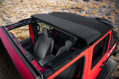 Rugged Ridge 13863.35 - 2018+ Jeep Wrangler JLU 4 Dr Black Diamond Stitch Cloth Voyager Top (Tinted)