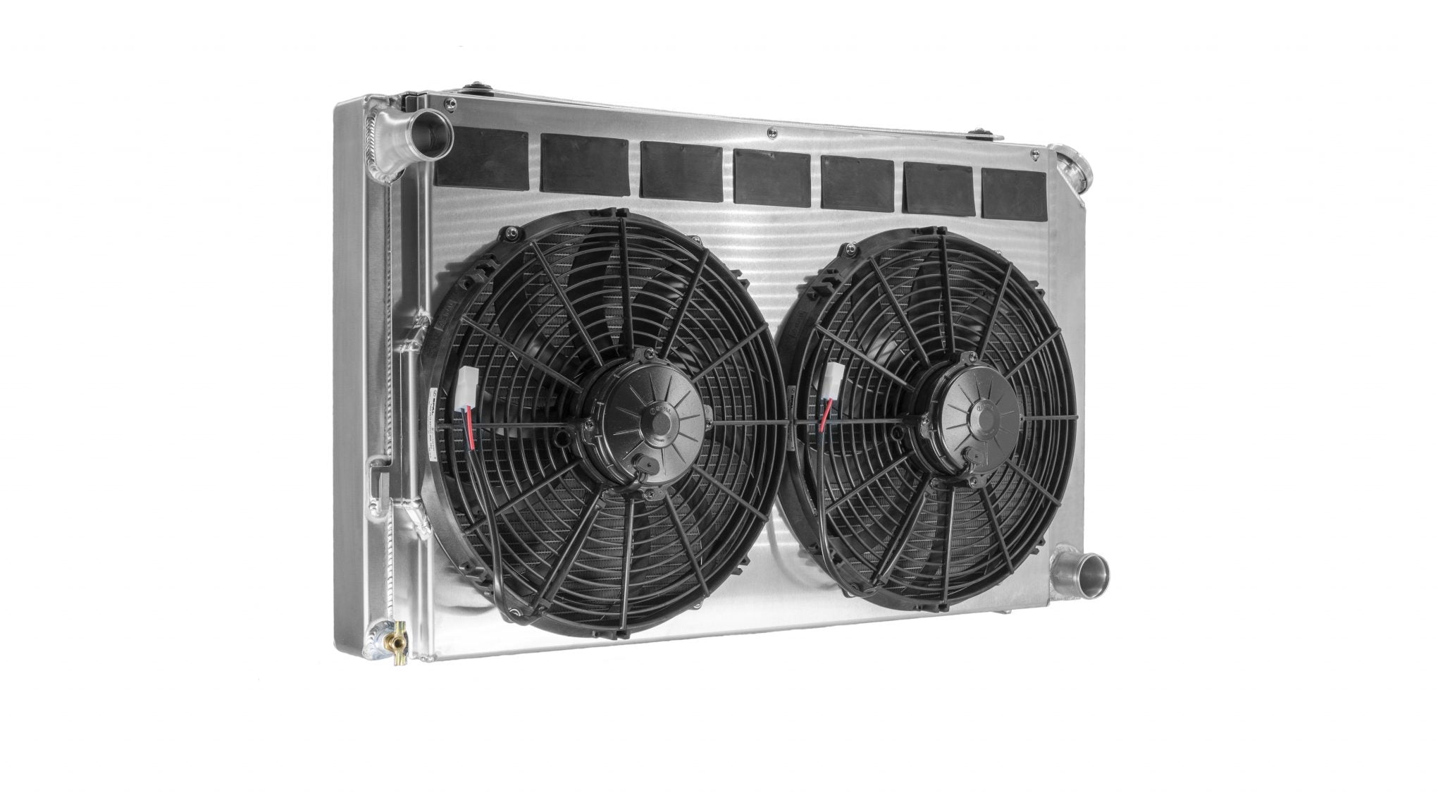 Chevrolet Camaro 70-81 Pontiac Firebird 70-74 SB/BB Single Pass Radiator Module w/ Dual 13 Inch Spal Fans C&R Racing