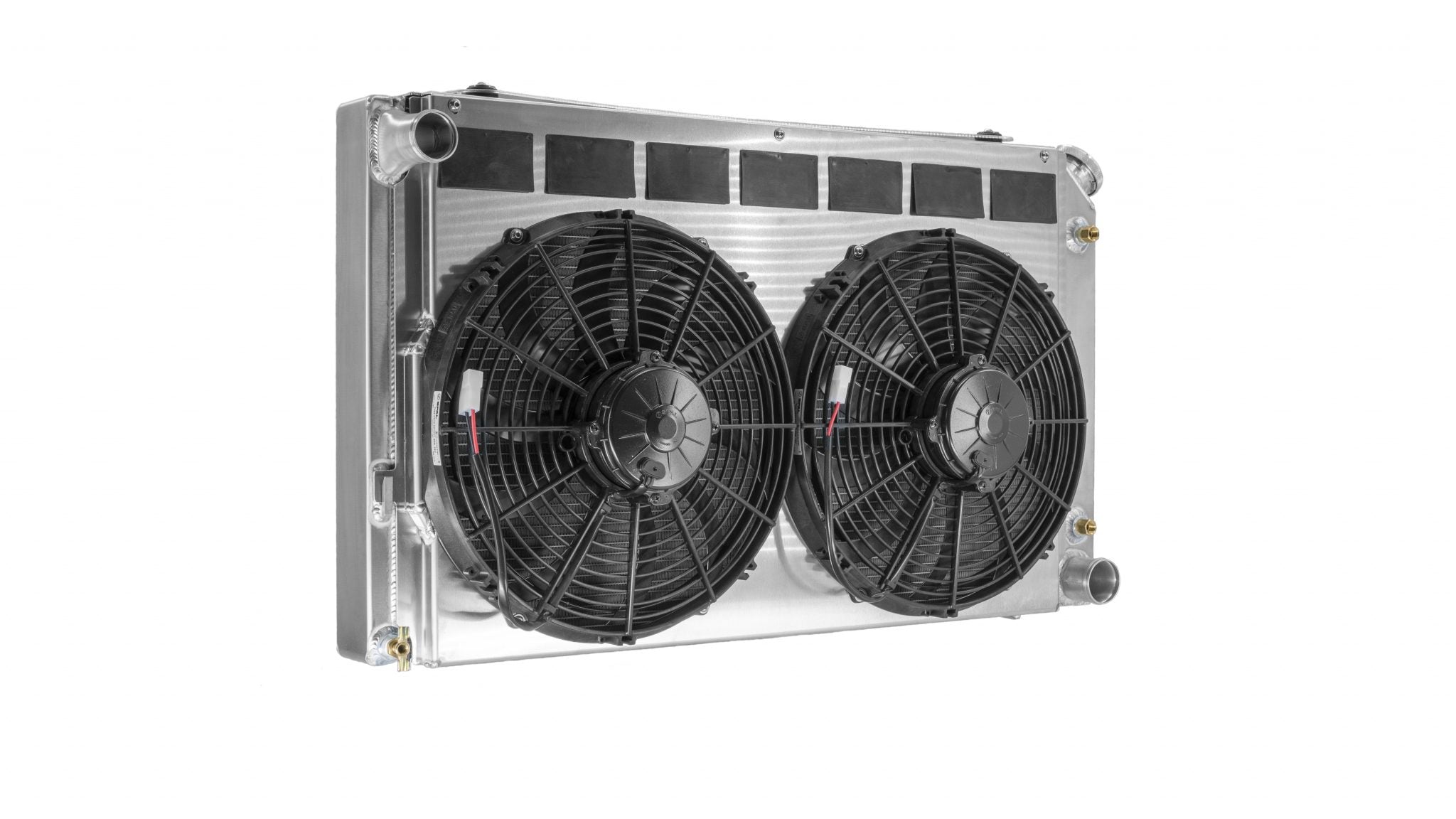 Chevrolet Camaro 70-81 Pontiac Firebird 70-74 SB/BB Single Pass Radiator Module w/TOC and Dual 13 Inch Spal Fans C&R Racing