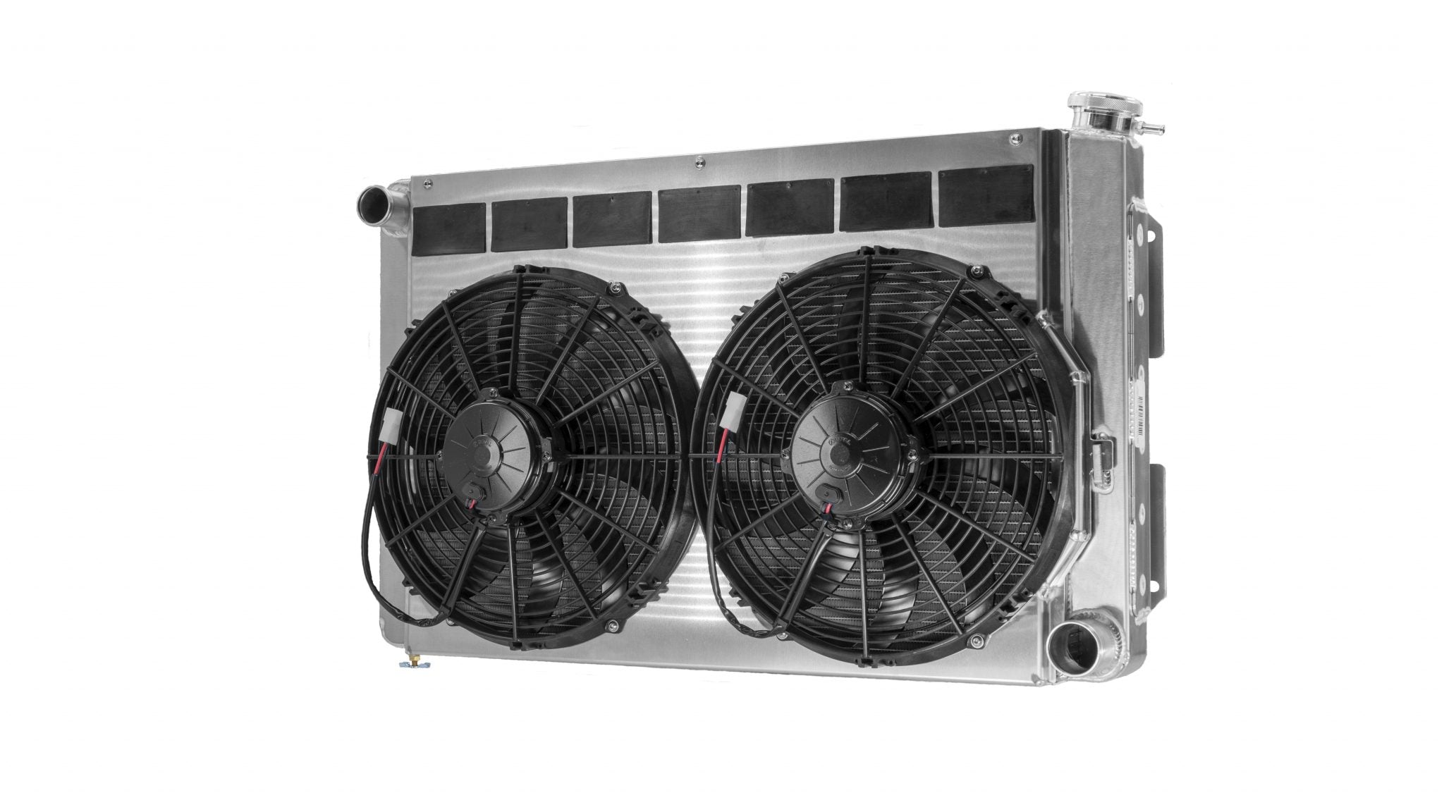 Chevrolet Camaro Pontiac Firebird 67-69 SBC
Single Pass Radiator Module w/ Dual 13 Inch Spal Fans C&R Racing