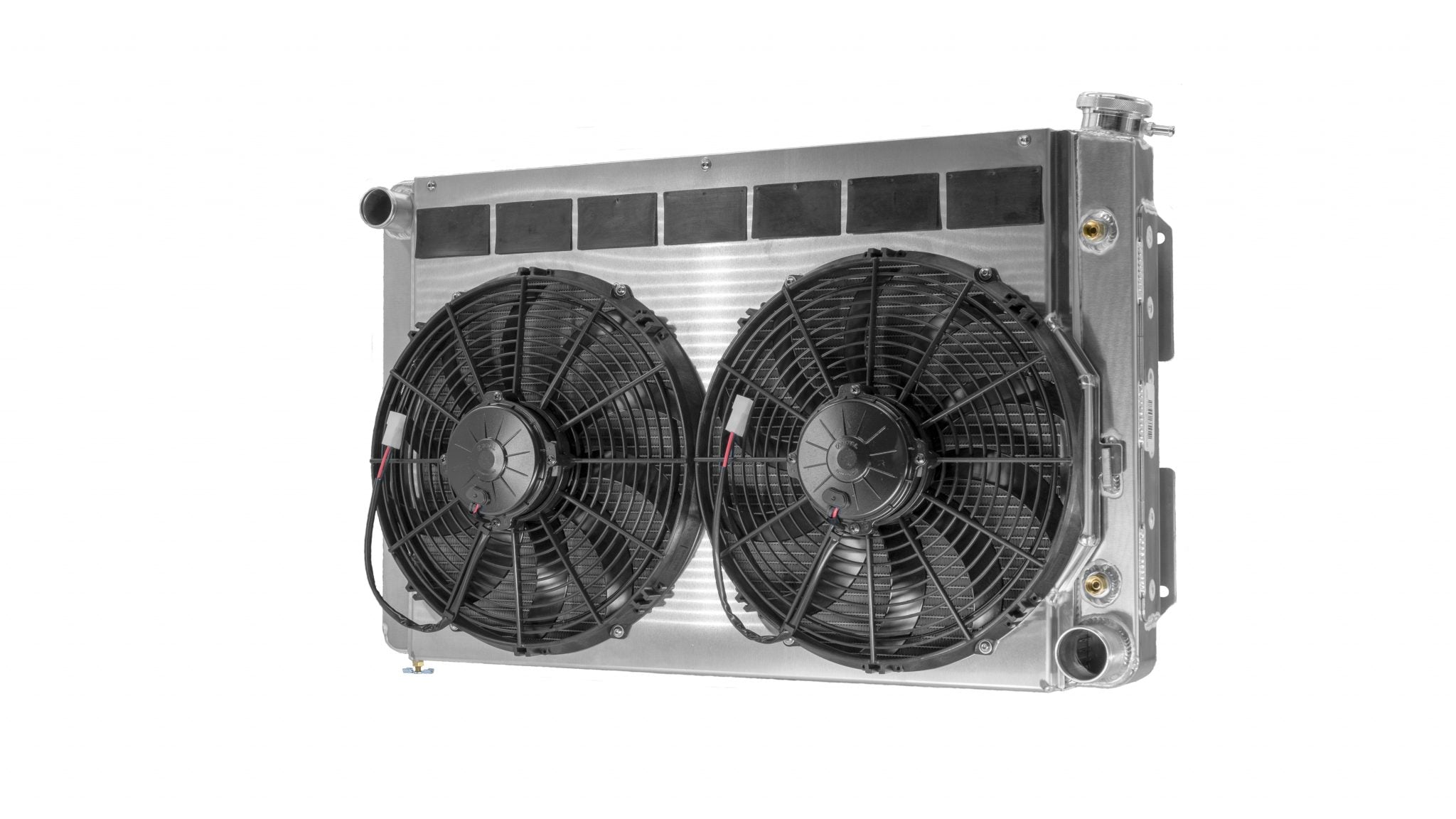Chevrolet Camaro Pontiac Firebird 67-69 SBC Single Pass Radiator Module w/TOC and Dual 13 Inch Spal Fans C&R Racing