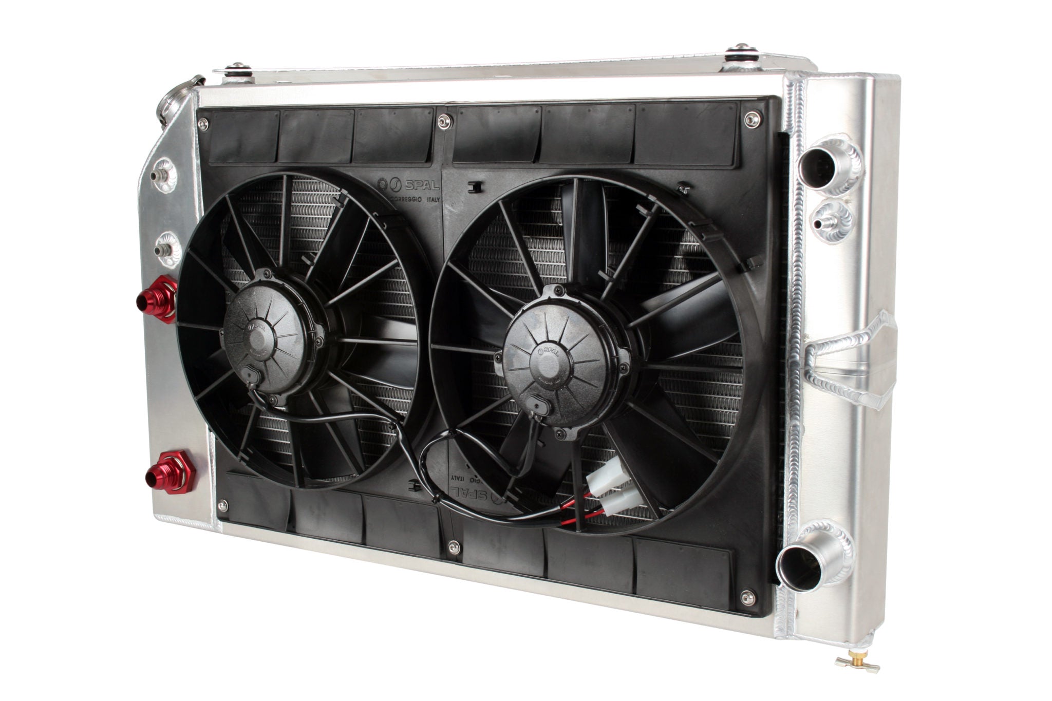 Chevrolet Camaro 70-81 Pontiac Firebird 70-74 LS Double Pass Radiator w/EOC / PSC and Dual 13 Inch Spal Fans C&R Racing