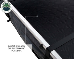 Nomadic 2 Extended Roof Top Tent - Dark Gray Base With Green Rain Fly & Black Cover, Black Aluminum Base, Black Ladder