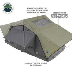 HD Nomadic N3S - Soft Sided Roof Top Tent, 3 Person, Grey Body & Green Rainfly