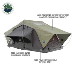 HD Nomadic N3S - Soft Sided Roof Top Tent, 3 Person, Grey Body & Green Rainfly