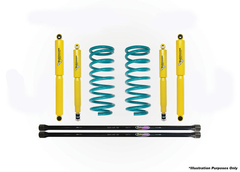 Dobinsons 1.5-2.5 inch Lift Kit for Landcruiser 100 Series (98-07 Diesel Models) - Yellow/Teal
