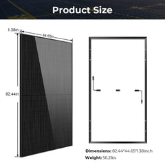 500W Mono Black PERC Solar Panel UL 61730