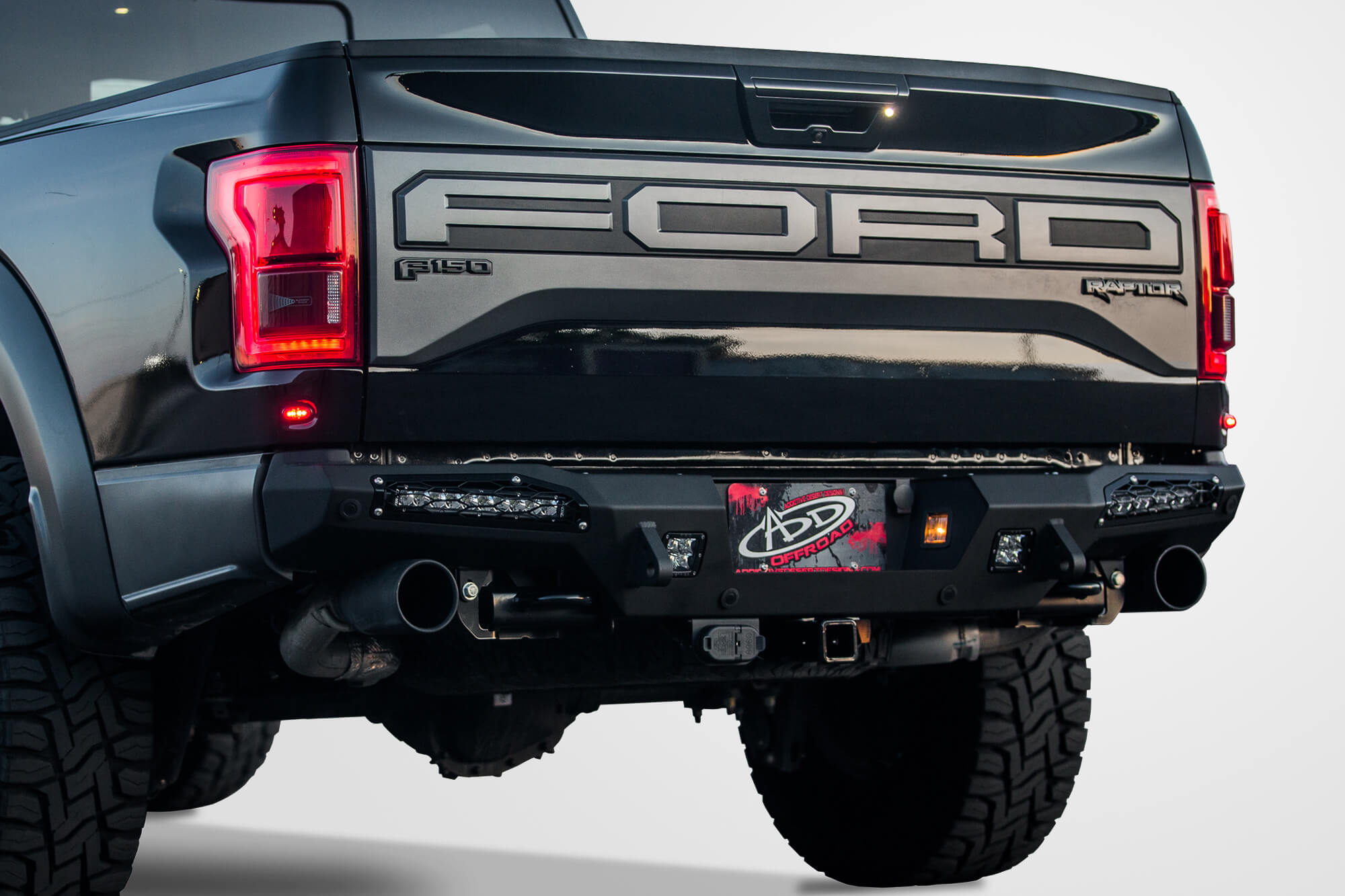 2017-2020 Ford Raptor HoneyBadger Rear Bumper (10" Lights)