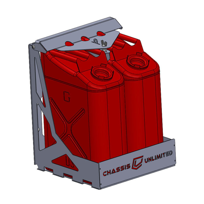 DUAL FUEL/WATER CAN MOUNT - FITS SWING OUT BUMPERS