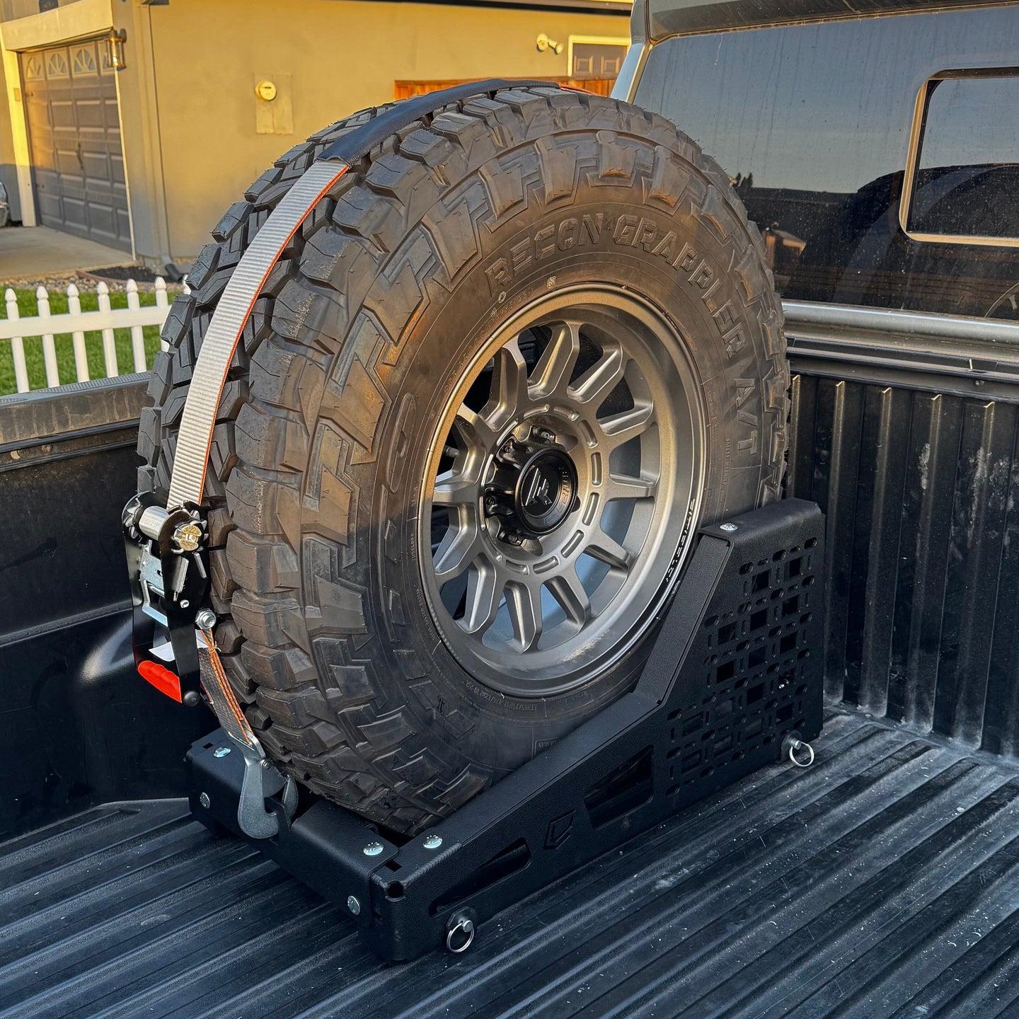 Tactical Series Bed-Mount Spare Tire Carrier Chassis Unlimited Inc. 