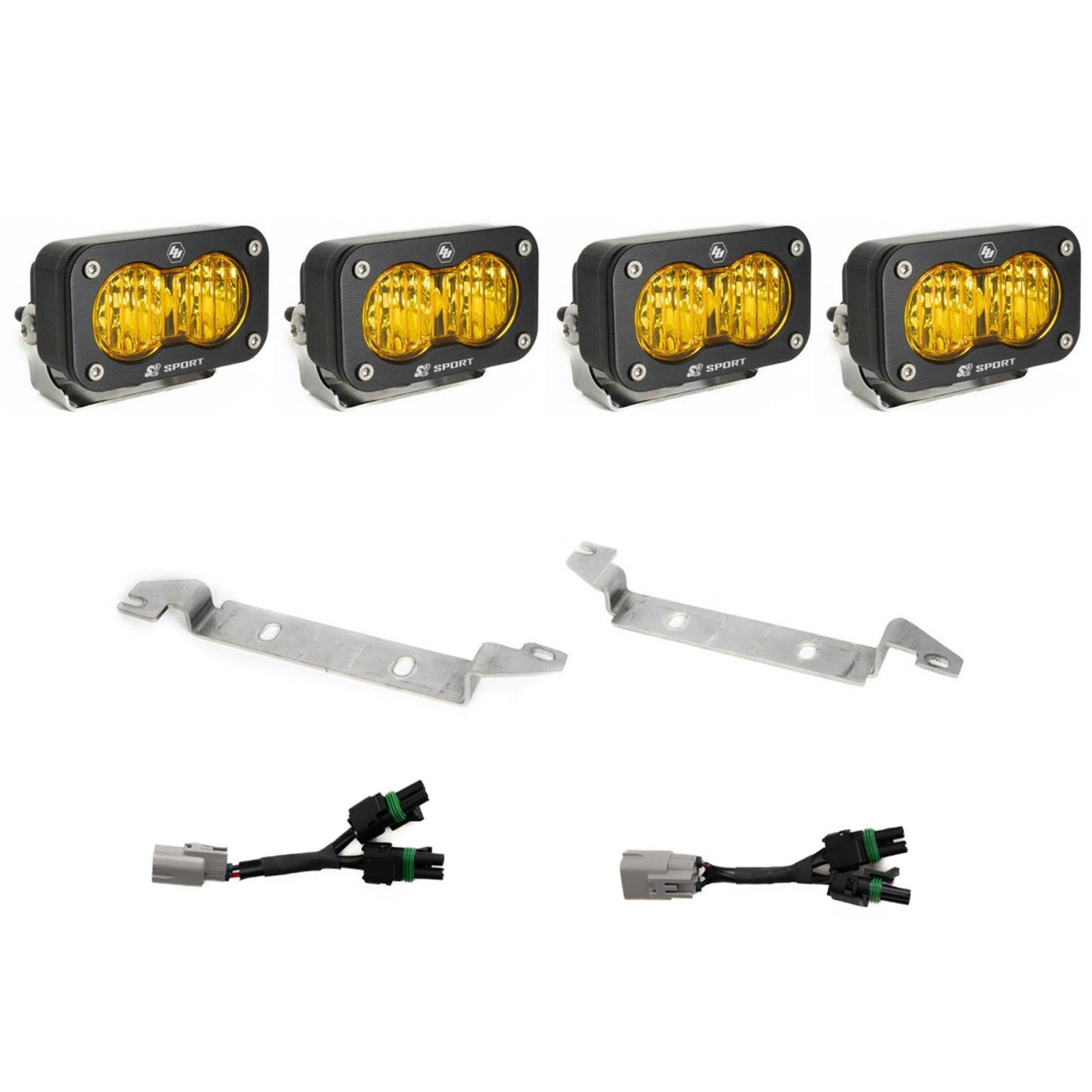 S2 Sport OEM Fog Light Replacement Kit 2025-On Toyota 4Runner TRD Pro/Trailhunter Baja Amber Baja Designs