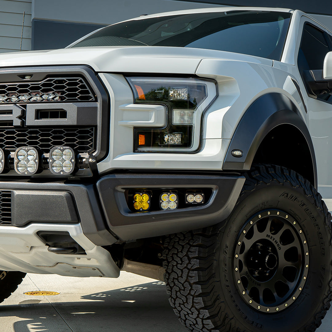 Raptor Fog Light Kit 17-18 F-150 Raptor Fog Pocket Kit Baja Amber SAE Sportsmen Baja Designs 12 x 12 x 12 in / Baja Amber