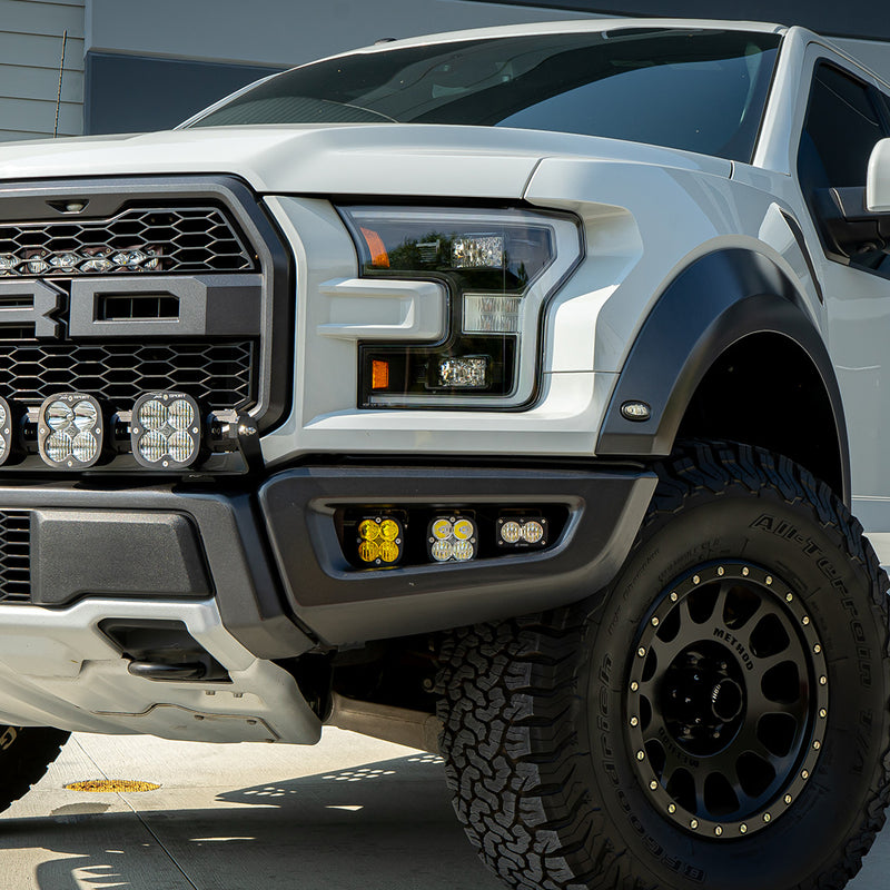 Raptor Fog Light Kit 17-18 F-150 Raptor Fog Pocket Kit Baja Amber SAE Sportsmen Baja Designs 12 x 12 x 12 in / Baja Amber