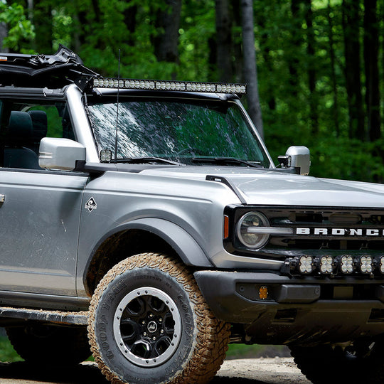 Bronco Roof Light Bar Kit 21-Up Ford Bronco 50 Onx6+ w/Upfitter Baja Designs 60 x 12 x 12 in