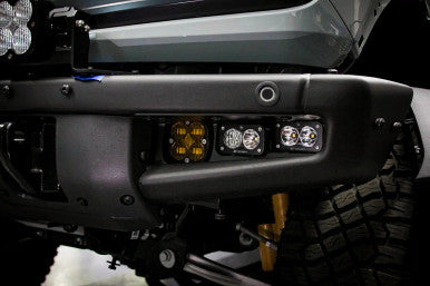 Bronco Baja Amber SAE Fog Pocket Kit 21-Up Ford Bronco Baja Designs 12 x 10 x 8 in / Baja Amber/White