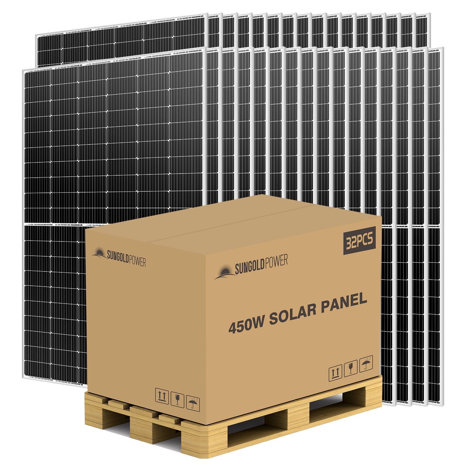 450W MONO PERC SOLAR PANEL FULL PALLET (32 PANELS) UL 61730