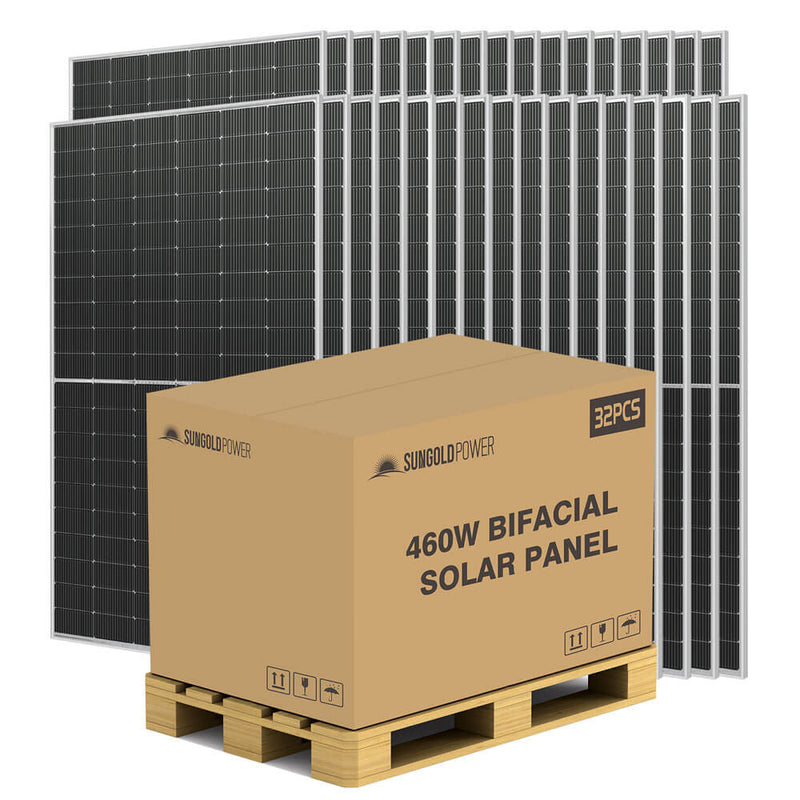 460 WATT BIFACIAL PERC SOLAR PANEL FULL PALLET (32 PANELS)