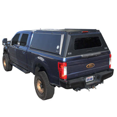 Overland Vehicle Systems Expedition Truck Cap With Full Wing Doors, Front Rear Windows & 3rd Brake Light