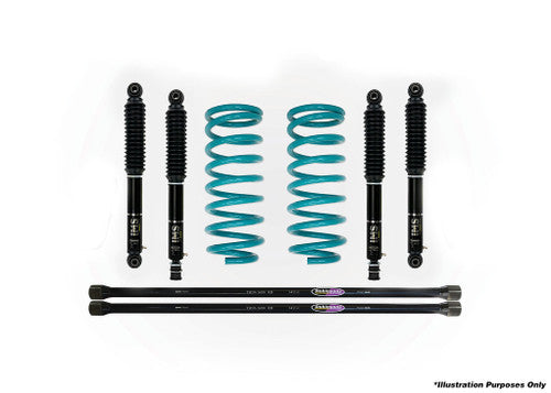 Dobinsons MRR 3-Way Adjustable 1.5-2.5 inch Lift Kit for Landcruiser 100 Series (98-07 Diesel models) - Black/Teal
