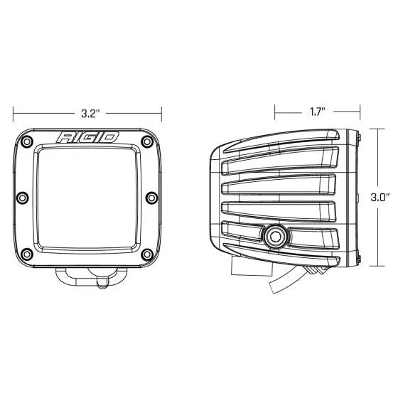 Rigid D-Series SAE Fog Yellow/White Pair Chassis Unlimited Inc. 