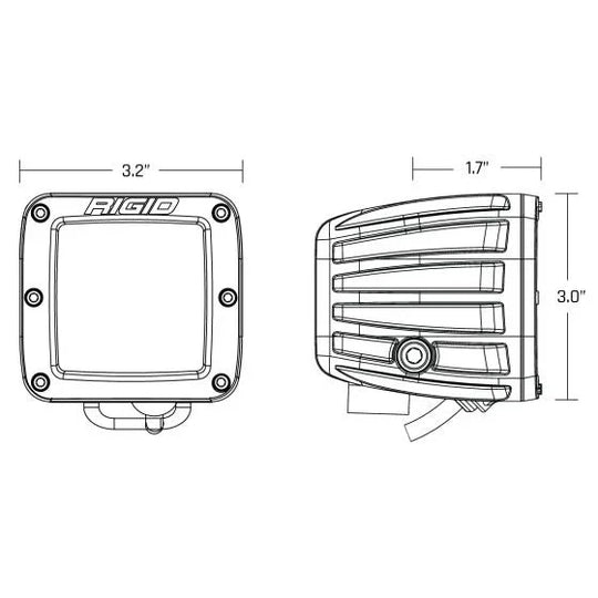 Rigid D-Series SAE Fog Yellow/White Pair Chassis Unlimited Inc. 