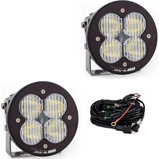 LED Light Pods Wide Cornering Pattern Pair XL R 80 Series Baja Designs 12 x 12 x 12 in / Clear / Black