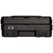 Back of the Black 83L Rugged Case shows drain plug and bottle opener