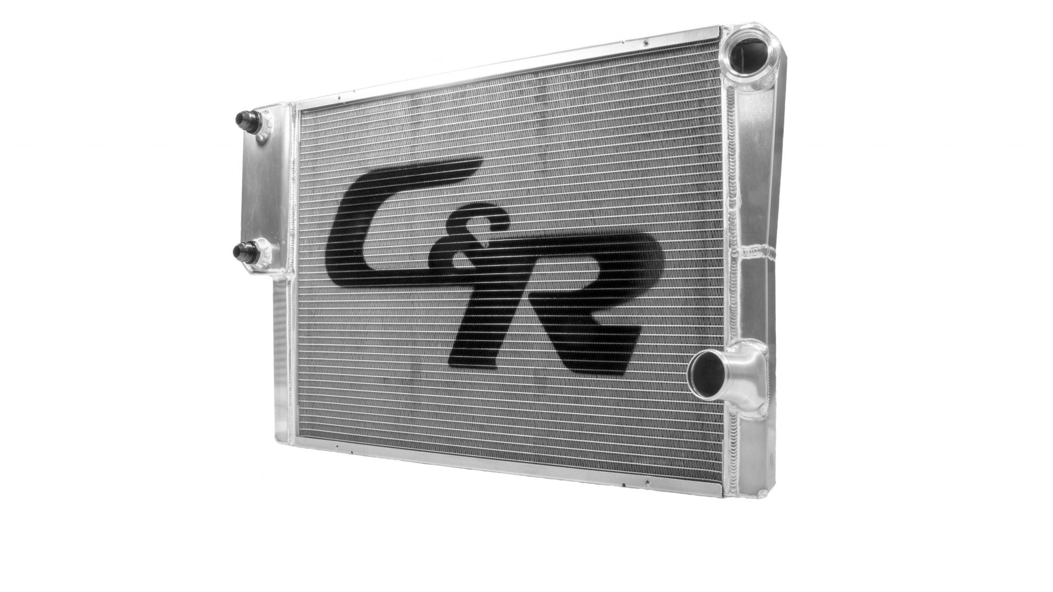 Radiator Universal CR Performance Heat Exchanger Closed 28 Inch x  Inch 1-3/4 Inch High Outlet C&R Racing