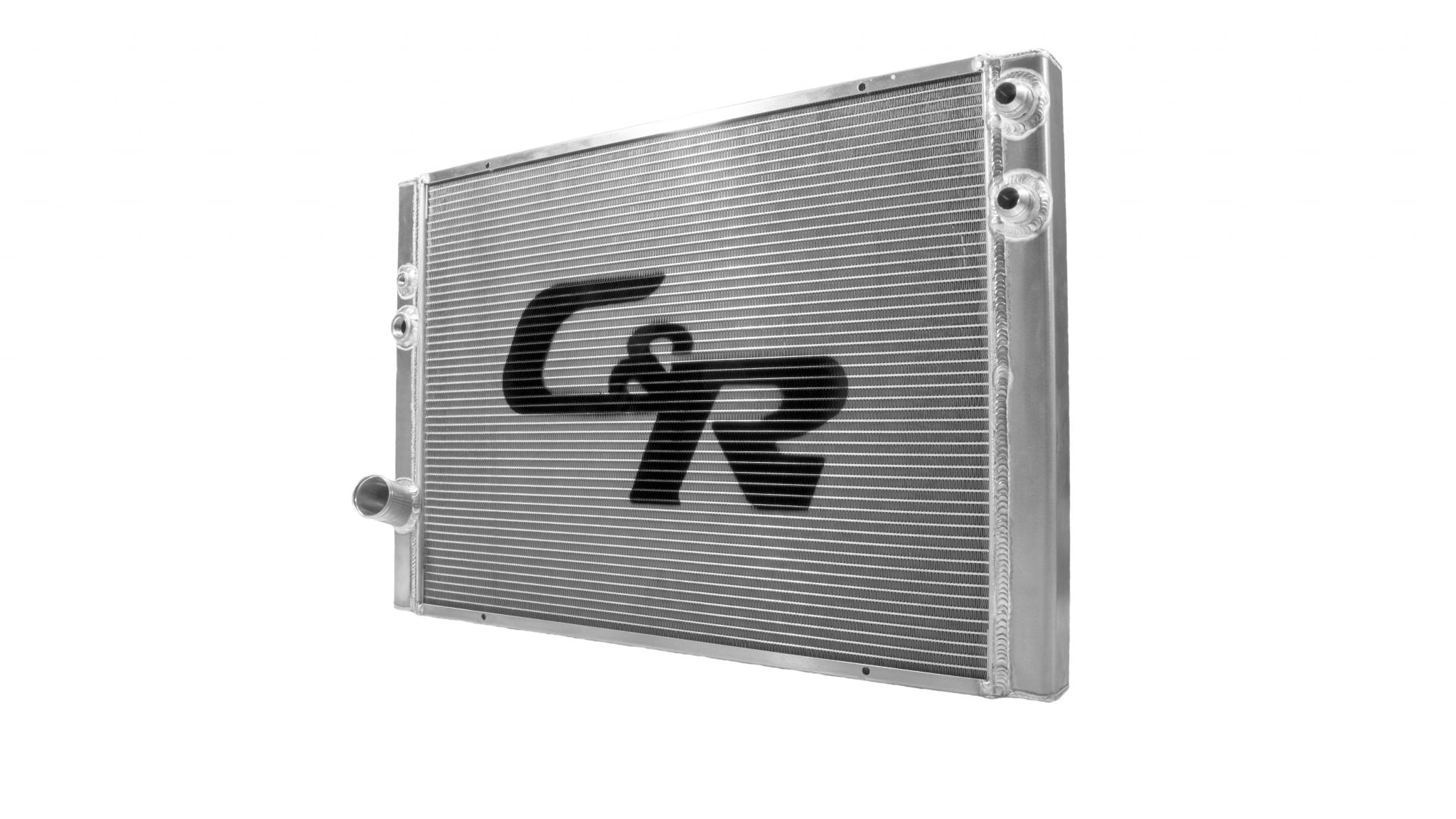 Radiator Lightweight LM/DLM (Ford Style) Single Pass Extruded Tube 28 Inch x  Inch Two -12 male inlets 1-3/4 Inch High Outlet Closed C&R Racing