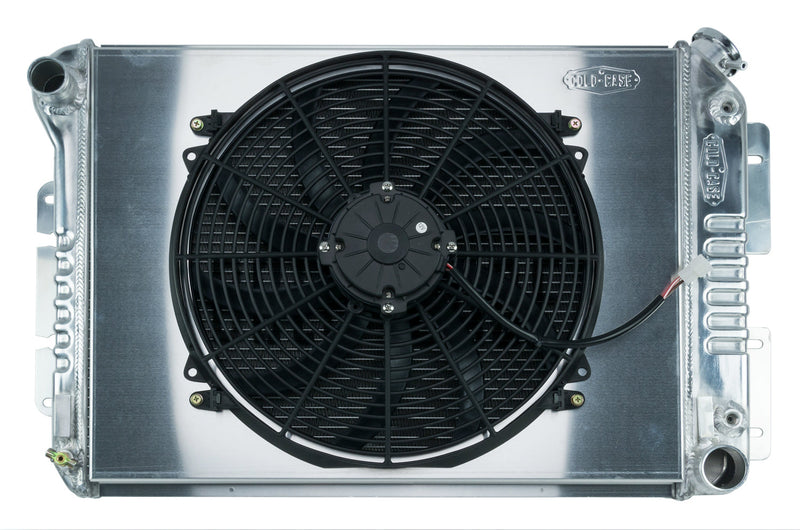 67-69 Camaro BB / Firebird Auto Transmission Aluminum Radiator and 16 Inch Fan Kit Cold Case Radiators