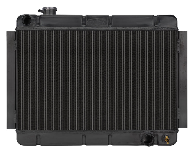 67-69 Camaro Nova Firebird Manual Performance Radiator Black Night Rider Series Cold Case Radiators