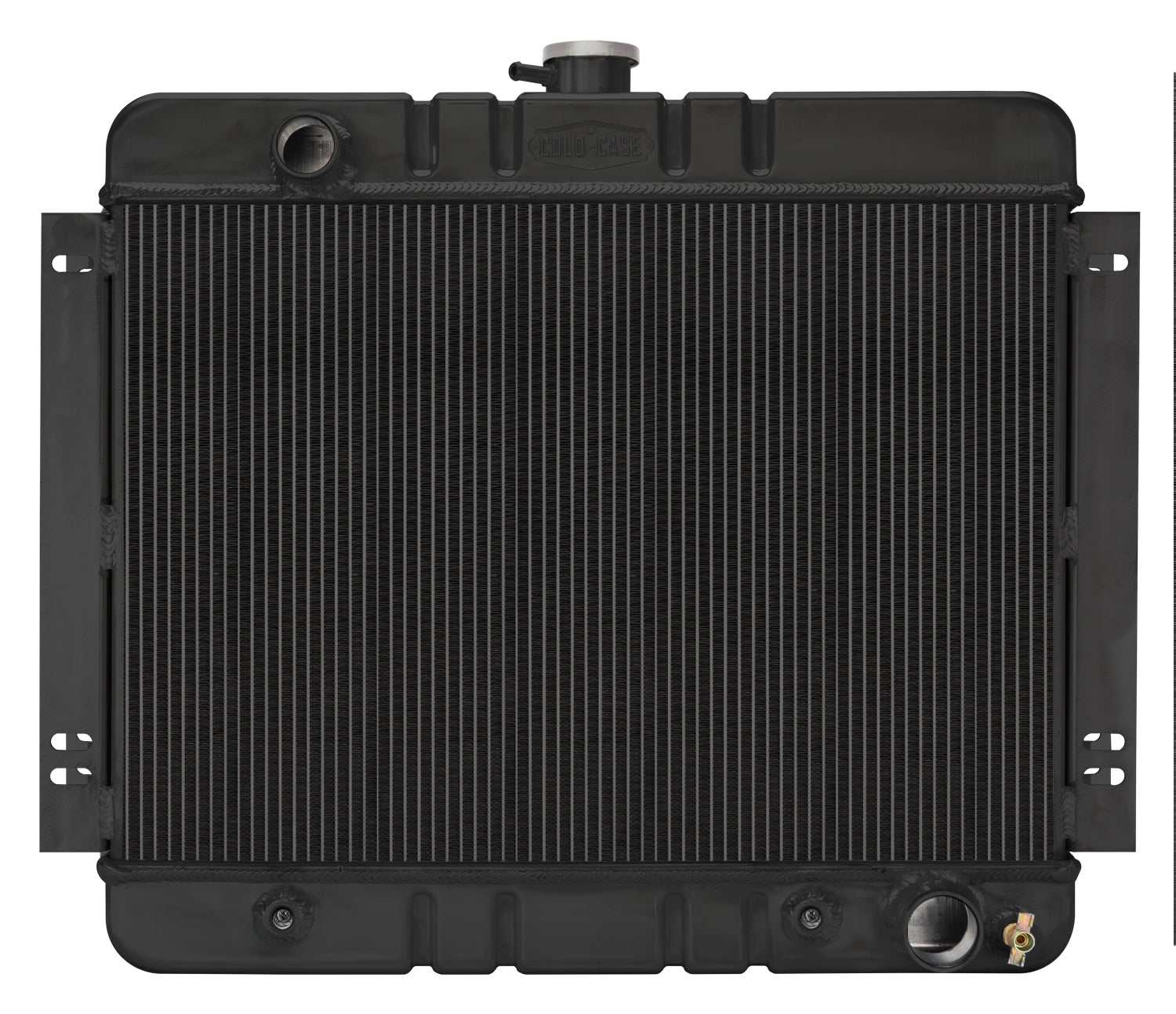 62-67 Chevy Nova Automatic Aluminum Radiator Black Night Rider Series Cold Case Radiators