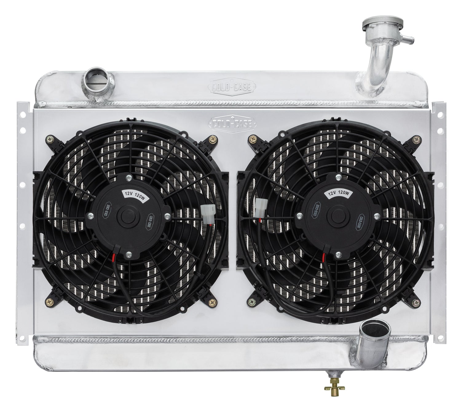 56-60 Corvette Aluminum Radiator Dual 12 Inch Fan Kit Cold Case Radiators