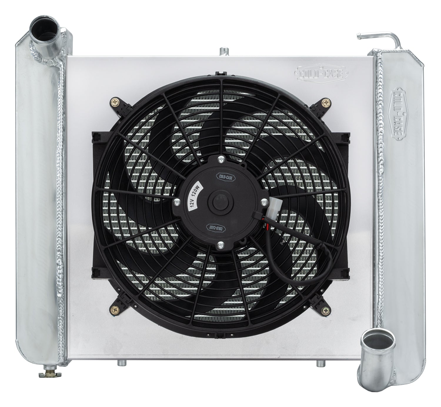 61-62 Corvette Aluminum Performance Radiator 16 Inch Fan Kit Cold Case Radiators