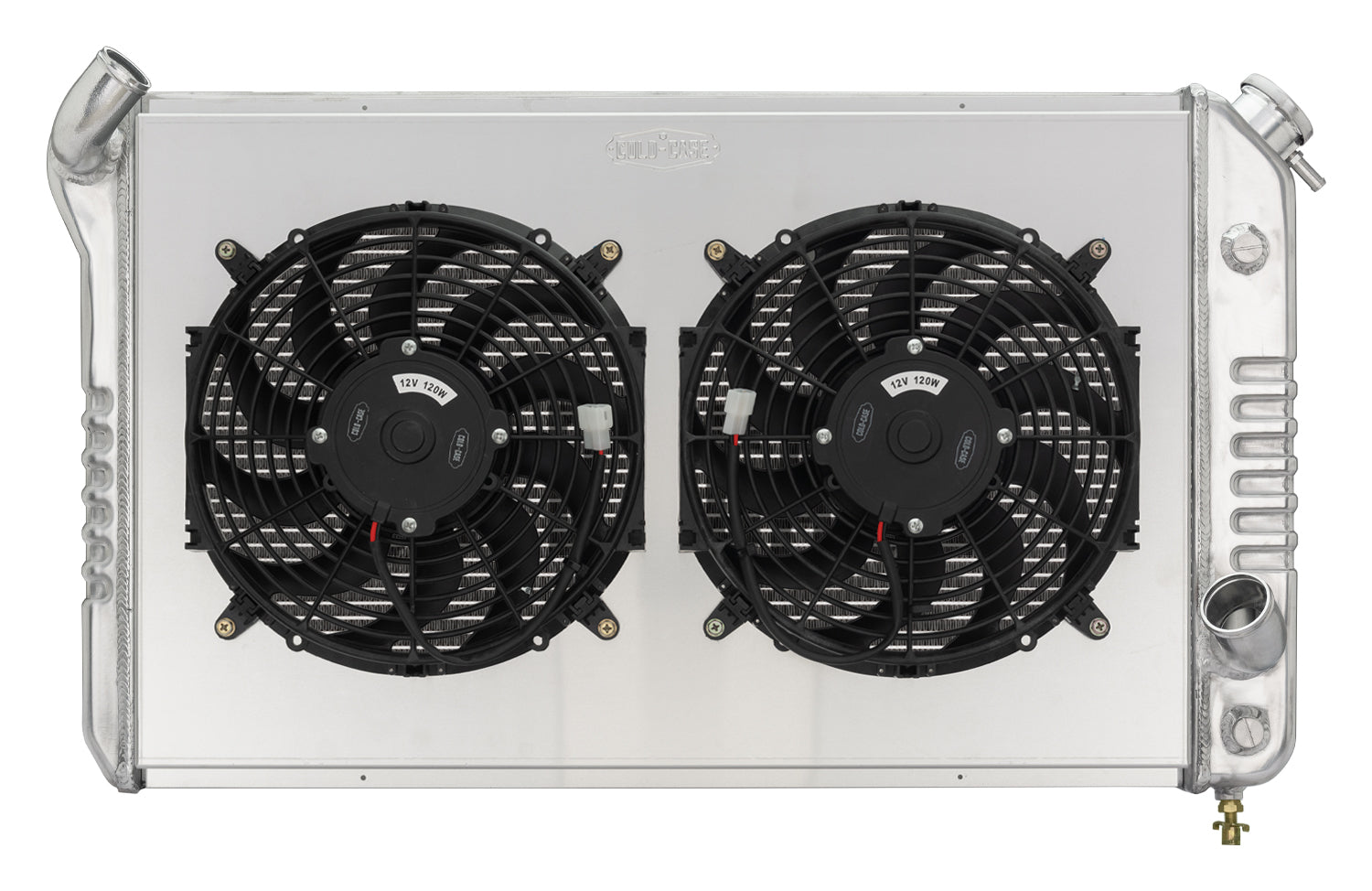 73-76 Corvette Aluminum Radiator Dual 12 Inch Fan Kit Cold Case Radiators