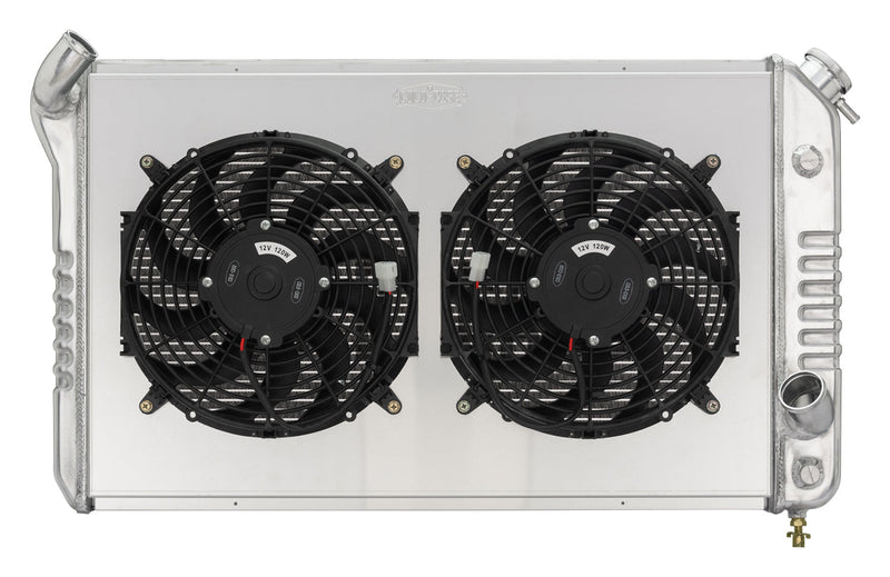 73-76 Corvette Aluminum Radiator Dual 12 Inch Fan Kit Cold Case Radiators