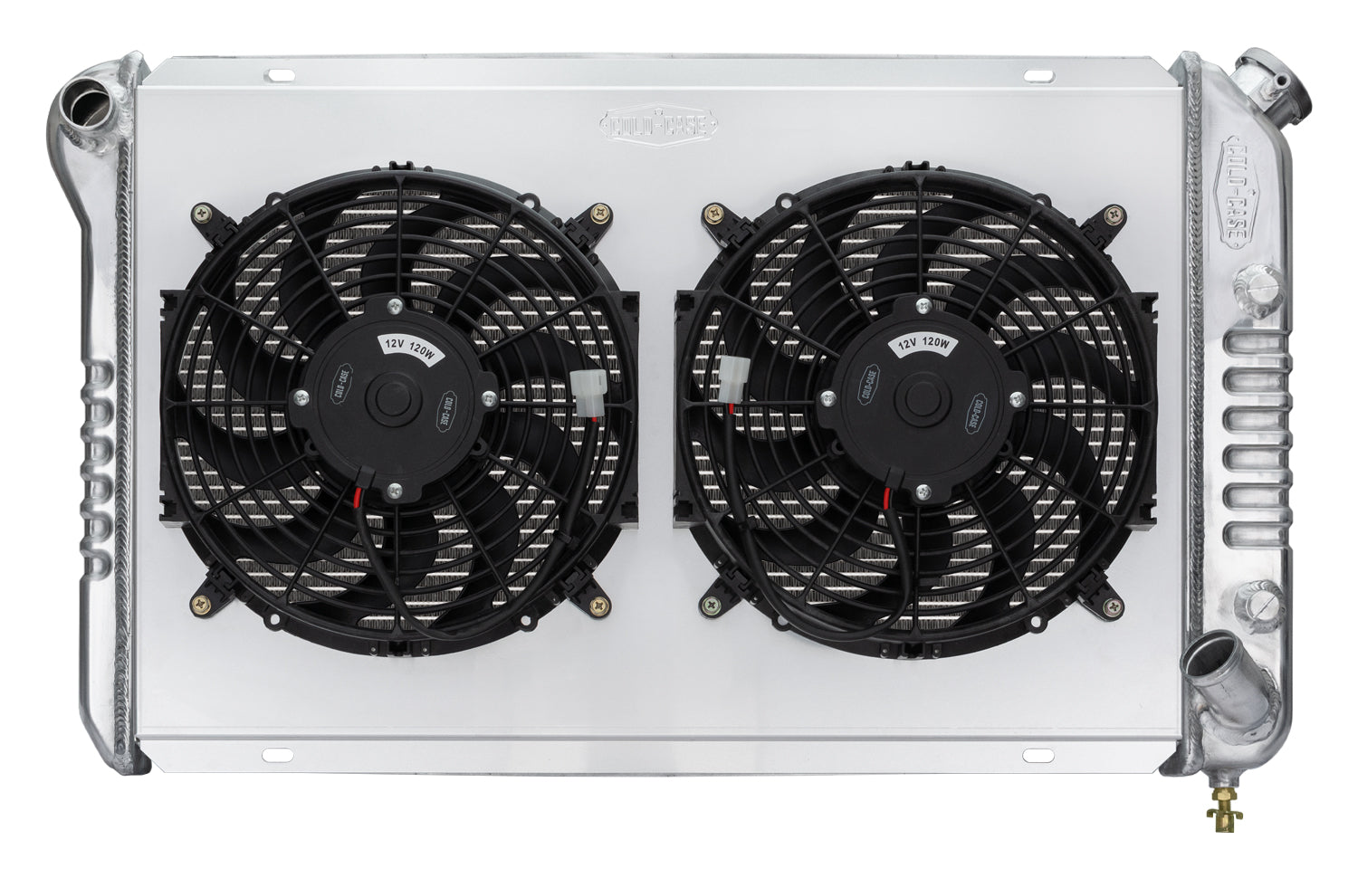 77-82 Corvette Aluminum Radiator Dual 12 Inch Fan Kit Cold Case Radiators