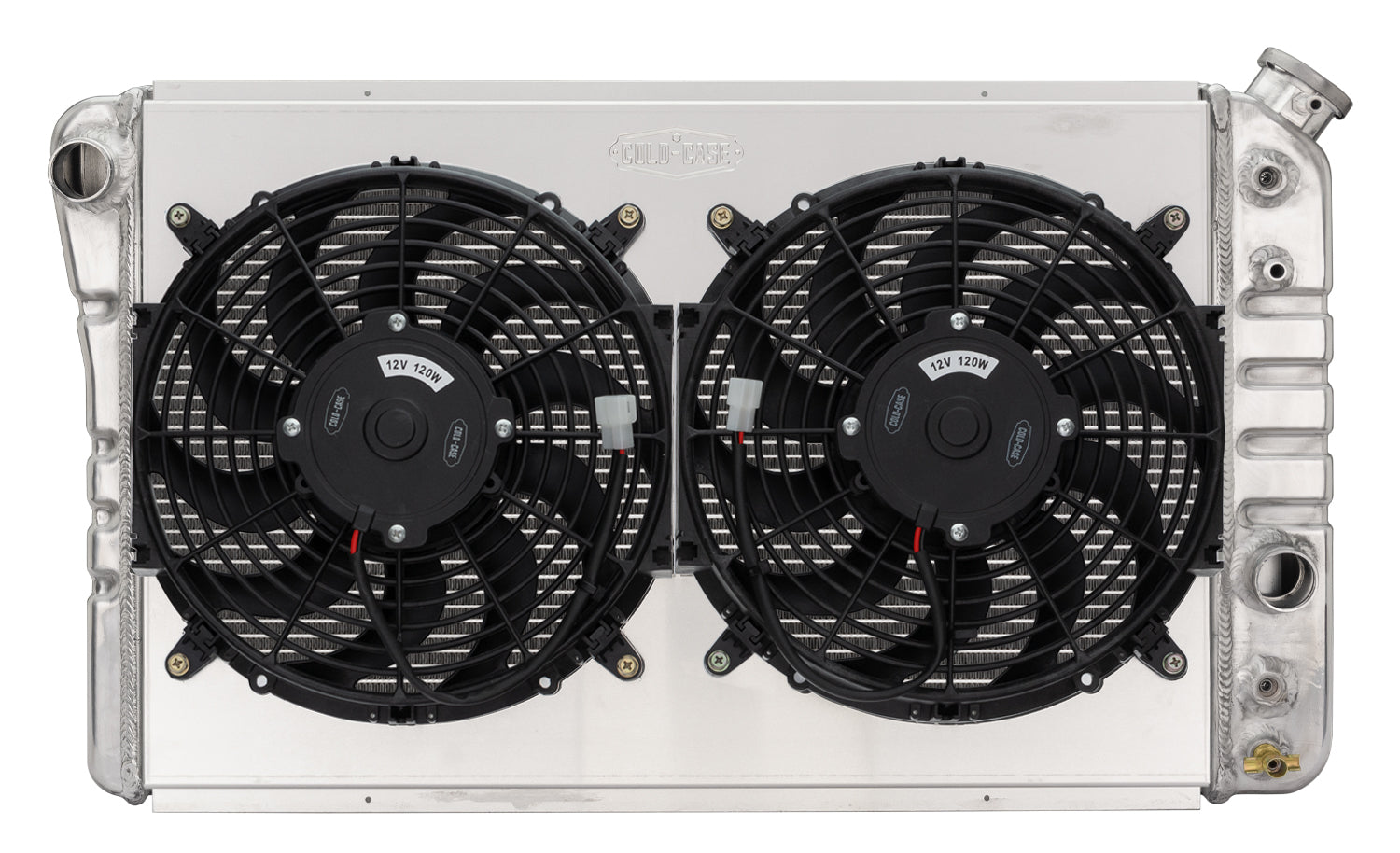 84-90 Corvette Aluminum Radiator Dual 12 Inch Fan Kit Cold Case Radiators