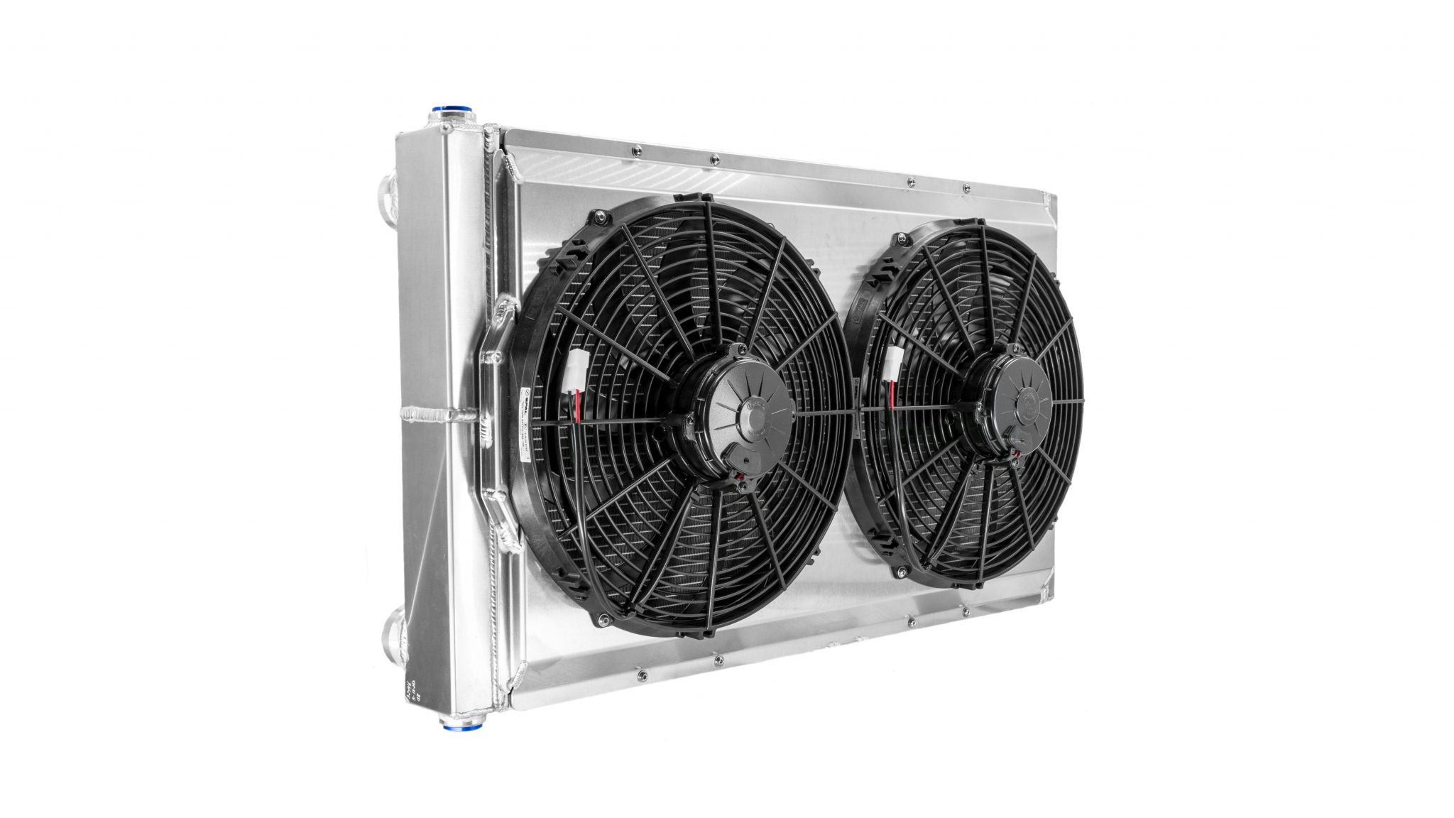 Universal Drift Radiator Module 31.5 Inch x 18.5 Inch Double Pass Closed w/ Dual 14 Inch Spal Fans and Shroud C&R Racing