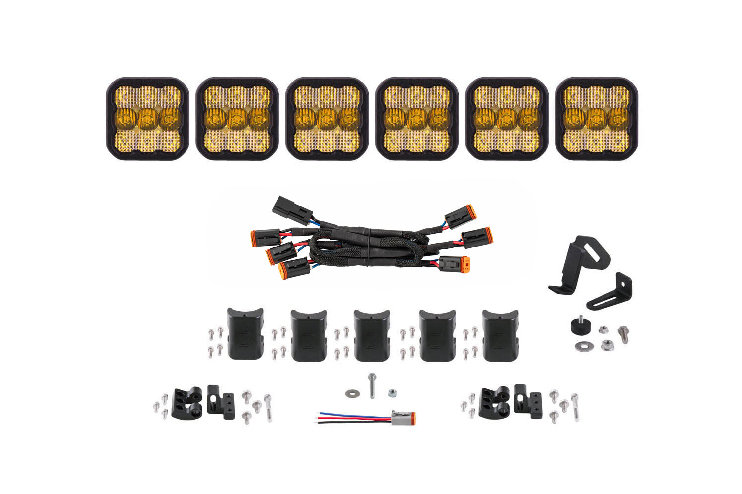 SS5 Sport Universal CrossLink 6-Pod Lightbar Yellow Combo Diode Dynamics