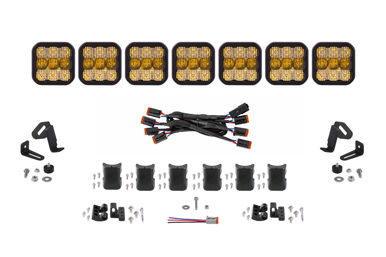 SS5 Sport Universal CrossLink 7-Pod Lightbar Yellow Combo Diode Dynamics