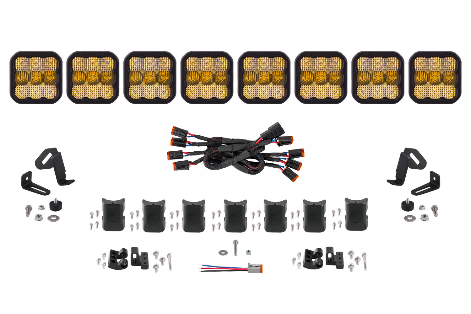 SS5 Sport Universal CrossLink 8-Pod Lightbar Yellow Combo Diode Dynamics